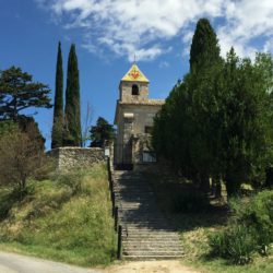 Typical French church and cemetery.