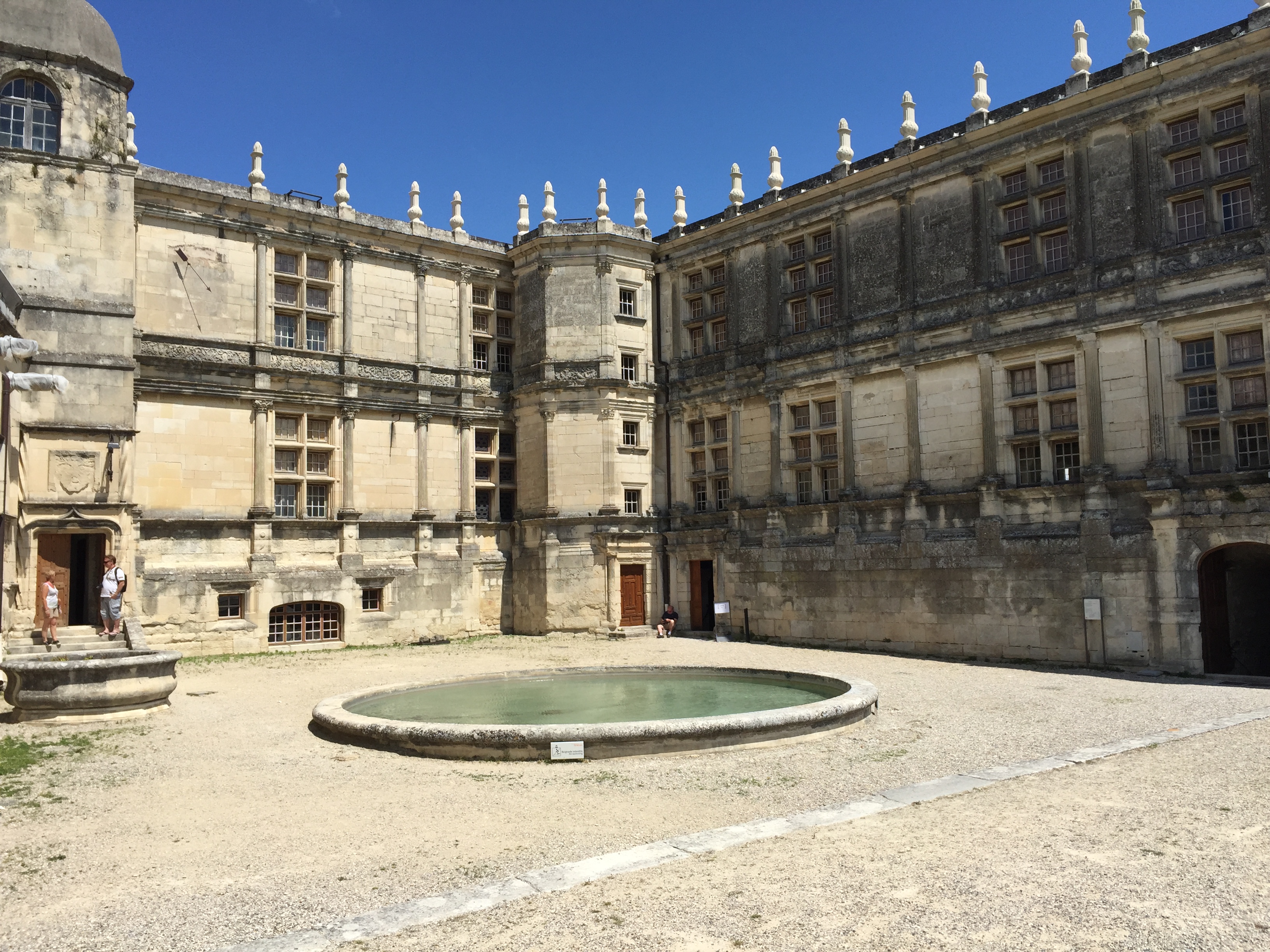 Courtyard of Chateau in Gignon, France.