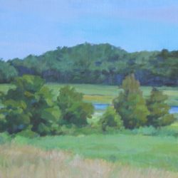 Essex Marsh II, 14"x36", oil on canvas