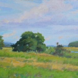 Essex Marsh, 14"x36", oil on canvas, framed