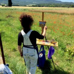 Painting poppy fields