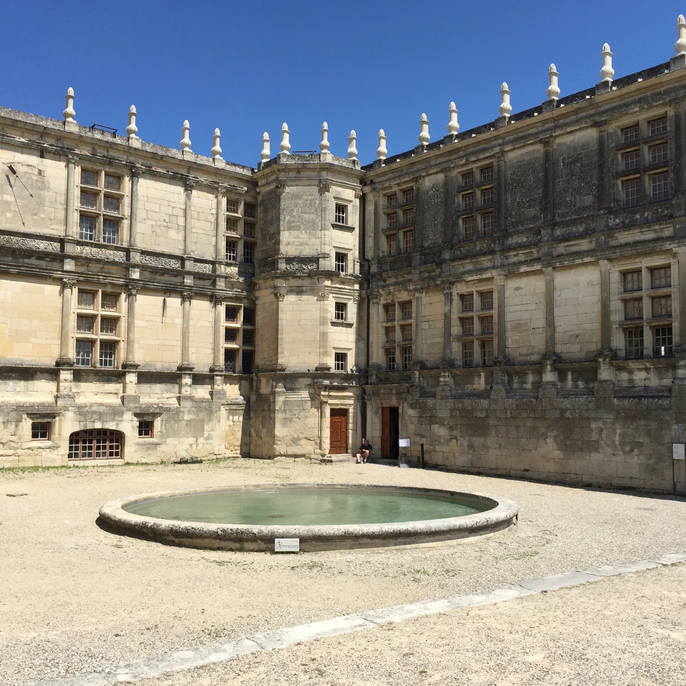 Courtyard of Chateau at Grignon, France