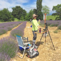 Lezlie painting lavender