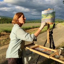 Nancy painting lavender field
