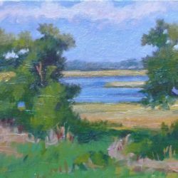 Essex Marsh. 6"x12", oil on canvas