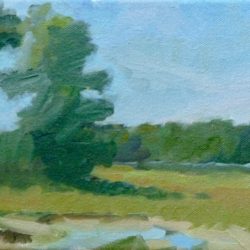 Small sketch of marsh, 6"x8", oil on canvas,$100