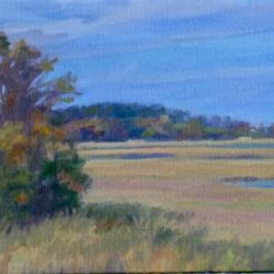 Essex Marsh in Fall II, 8"x oil on canvas