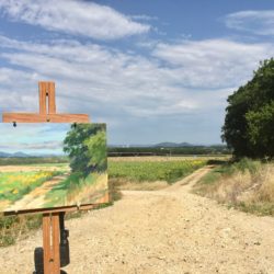 Painting path on a French farm