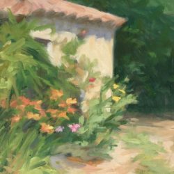 Le Petit Jardin, oil on panel, 6"x8"