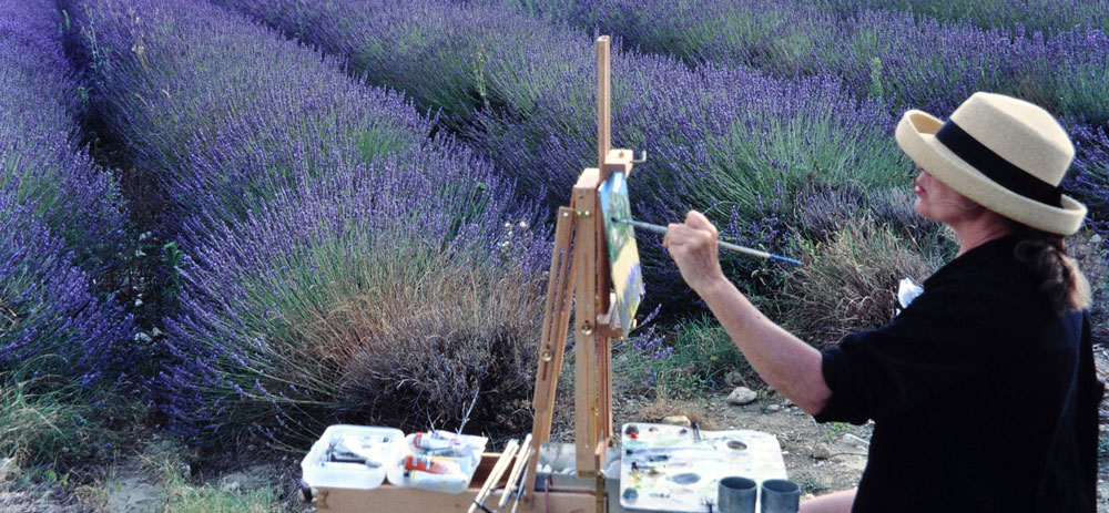 Judy Ryan painting in Provence