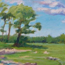 Sketch of Salt Marsh, 8"x12", oil on canvas